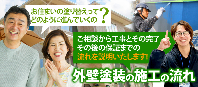 外壁塗装の施工の流れ