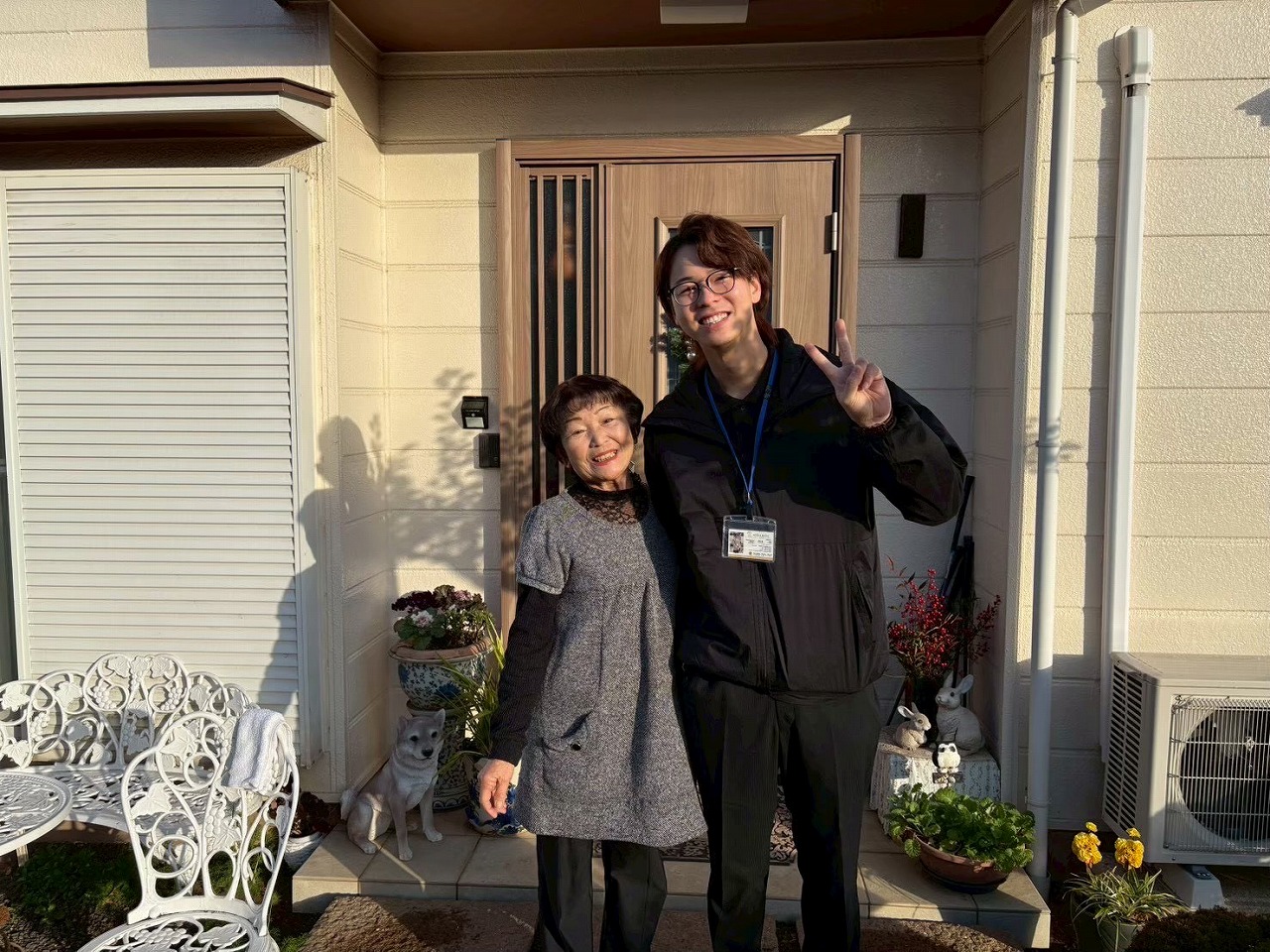 お客様との写真