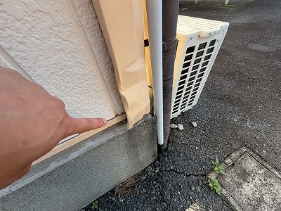 コーナー部分の劣化