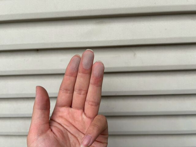 外壁のチョーキング確認